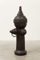 Ben Jackel / 
Large headed hydrant, elder, 2013 / 
stoneware, beeswax / 
34 x 12 x 12 in. (86.4 x 30.5 x 30.5 cm)