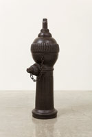 Ben Jackel / 
Large headed hydrant, youth, 2013  / 
stoneware, beeswax / 
34 x 12 x 9 in. (86.4 x 30.5 x 22.9 cm)