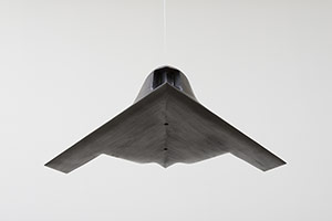 Ben Jackel / 
Mikoyan Skat - Manta Ray, 2017 / 
mahogany, graphite / 
40 x 36 in. (101.6 x 91.4 cm)