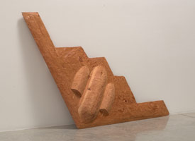 Ben Jackel / 
stealth bomber, 2004 / 
wood / 
7 x 50 x 50 in (17.8 x 127 x 127 cm)