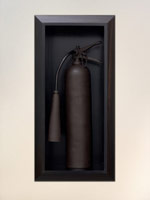 Ben Jackel / 
Fire extinguisher, CO2, 2008 - 2009 / 
      stoneware; ebony; bronze / 
      32 x 16 x 2 in. (81.3 x 40.6 x 5.1 cm) / 
      Private collection