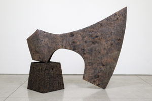 Ben Jackel / 
Legacy, 2015 / 
Douglas fir and graphite / 
70 x 84 x 32 in. (177.8 x 213.4 x 81.3 cm)