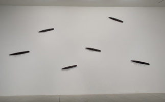 'Miles to Go Until We Sleep' / 
installation, 2008 - 2009 / 
stoneware; ebony