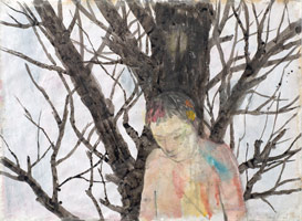 Enrique Martínez Celaya / 
Boy (very tired), 2008 / 
      watercolor on paper / 
      24 1/2 x 33 1/2 in. (62.2 x 85.1 cm) / 
      Private collection