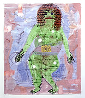 Goddess, 2003 - 04 / 
pencil and acrylic on paper / 
48 x 40-1/2 in (121.9 x 102.9 cm)
