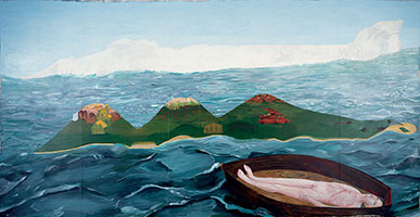 September Song, 2001 - 2003 / 
acrylic on canvas / 
156 x 300 in (396.2 x 762 cm) / 
