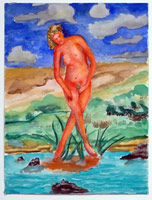 Charles Garabedian / 
Bather, 2006 / 
      watercolor on paper / 
      paper: 24 x 18 in. (61 x 45.7 cm) / 
      Private collection