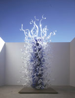 Glacier Blue Tower, 1998 / 
blown glass / 
11 x 6 x 6 ft (3.35 x 1.83 x 1.83 m)