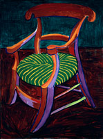 David Hockney / 
First Gauguin's Chair, 1988 / 
acrylic on canvas / 
48 x 36 in. (121.92 x 91.44 cm) / 
Private collection