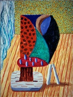 David Hockney  /  
Painted Standing, 1994 - 95 / 
oil on canvas / 
48 x 36 in. (121.92 x 91.44 cm) / 
Private collection