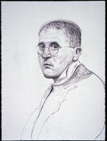 David Hockney  / 
Self Portrait, March 4, 2001 / 
charcoal on paper / 
30 x 22-1/4 in. (76.2 x 56.5 cm) / 
Private collection