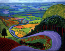 David Hockney  / 
Garrowby Hill, 1998 / 
oil on canvas / 
60 x 70 in. (152.4 x 177.8 cm) / 
Collection of the Museum of Fine Arts, Boston, MA