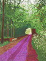 David Hockney / 
The Arrival of Spring in Woldgate, East Yorkshire in 2011 (twenty eleven) / 
- 31 May, No. 1 / 
iPad drawing printed on paper / 
57 x 44 in. (145 x 112 cm) framed / 
Edition of 25 / 
Private collections