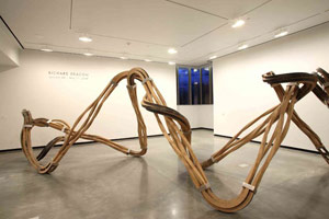 Installation photography, Richard Deacon, Portland Art Museum, 26 January - 1 June 2008 / 
exhibition space 30 x 32 ft (9.14 x 9.75 m) 