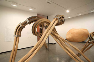 Installation photography, Richard Deacon, Portland Art Museum, 26 January - 1 June 2008 / 
exhibition space 30 x 32 ft (9.14 x 9.75 m) 