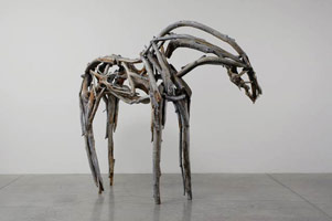 Deborah Butterfield / 
Untitled 3063.1 (DBut06-2), 2006 / 
      cast bronze / 
      93 x 109 x 48 in. (236.2 x 276.9 x 121.9 cm) / 
      Private collection 