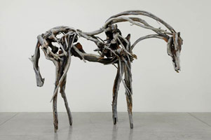 Deborah Butterfield / 
Untitled 3064.1 (DBut06-3), 2006 / 
      cast bronze / 
      92 x 114 x 41 in. (233.7 x 289.6 x 104.1 cm) / 
      Private collection