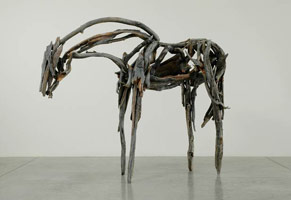 Deborah Butterfield / 
Untitled 3065.1 (DBut06-4), 2006 / 
      cast bronze / 
      89 x 119 x 35 in. (226.1 x 302.3 x 88.9 cm) / 
      Private collection 