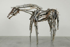Deborah Butterfield / 
Untitled 3066.1 (DBut06-9), 2006 / 
      cast bronze / 
      88 x 129 x 30 in. (223.5 x 327.7 x 76.2 cm) / 
      Private collection 