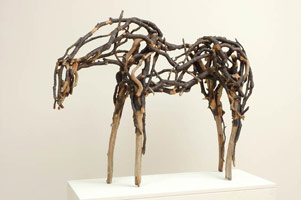 Deborah Butterfield / 
Kihikihi 3075.1 (DBut06-5), 2006 / 
      cast bronze / 
      40 x 51 x 14 in. (101.6 x 129.5 x 35.6 cm) / 
      Private collection