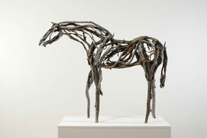 Deborah Butterfield / 
Untitled 3080.1 (DBut06-6), 2006 / 
      cast bronze / 
      42 x 53 x 16 in. (106.7 x 134.6 x 40.6 cm) / 
      Private collection