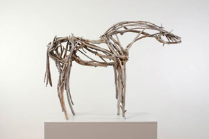 Deborah Butterfield / 
Untitled 3086.1 (DBut06-8), 2006 / 
      cast bronze / 
      43 x 61 x 14 in. (109.2 x 154.9 x 35.6 cm) / 
      Private collection 