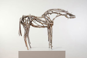 Deborah Butterfield / 
Untitled 3086.1 (DBut06-8), 2006 / 
      cast bronze / 
      43 x 61 x 14 in. (109.2 x 154.9 x 35.6 cm) / 
      Private collection 