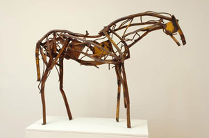 Deborah Butterfield / 
Untitled (DBut06-12), 2006 / 
      found steel, welded / 
      91 x 121 x 34 in. (231.1 x 307.3 x 86.4 cm) / 
      Private collection