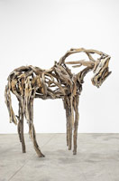 Deborah Butterfield / 
KaiKaina, 2012 / 
painted bronze / 
95 x 90 x 56 in. (241.3 x 228.6 x 142.2 cm) / 
Private collection