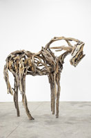 Deborah Butterfield / 
KaiKaina, 2012 / 
painted bronze / 
95 x 90 x 56 in. (241.3 x 228.6 x 142.2 cm) / 
Private collection