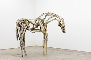 Deborah Butterfield / 
Elkhorn, 2016 / 
Cast Bronze / 
97 x 86 x 29.75 in. (246.4 x 218.4 x 75.6 cm)