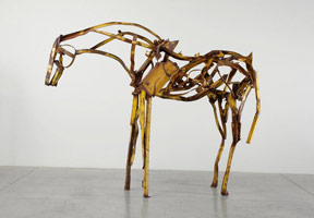 Deborah Butterfield / 
Finch, 2006 / 
found steel, welded / 
91 x 121 x 34 in. (231.1 x 307.3 x 86.4 cm) / 
Private collection Dallas, TX