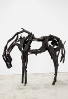 Deborah Butterfield / 
Hyalite, 2012 / 
painted bronze / 
97 x 112 1/2 x 43 1/2 in. (246.4 x 285.8 x 110.5 cm) / 
Private collection