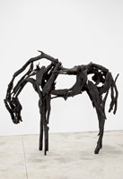 Deborah Butterfield / 
Hyalite, 2012 / 
painted bronze / 
97 x 112 1/2 x 43 1/2 in. (246.4 x 285.8 x 110.5 cm) / 
Private collection