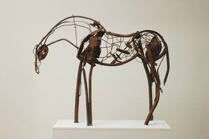 Deborah Butterfield / 
Iron Rod, 2006 / 
found steel, welded / 
43 x 54 x 18 in. (109.2 x 137.2 x 45.7 cm) / 
Private collection New Haven, CT