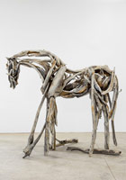 Deborah Butterfield / 
Looking Glass, 2011 / 
painted bronze / 
96 x 110 x 71 in. (243.8 x 279.4 x 180.3 cm)