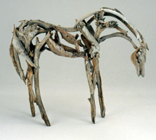 Deborah Butterfield / 
Roanwood, 2005 / 
cast bronze / 
37 x 42 x 20 in. (93.98 x 106.68 x 50.8 cm) / 
Private collection Chevy Chase, MD