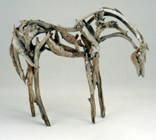 Deborah Butterfield / 
Roanwood, 2005 / 
cast bronze / 
37 x 42 x 20 in. (93.98 x 106.68 x 50.8 cm) / 
Private collection Chevy Chase, MD