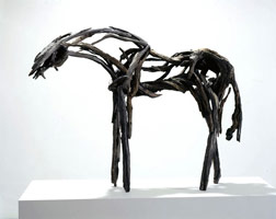 Deborah Butterfield / 
Smoke Creek, 2003 / 
cast bronze / 
44 x 56 x 20 1/2 in. (111.8 x 142.2 x 52.1 cm) / 
Private collection Santa Barbara, CA