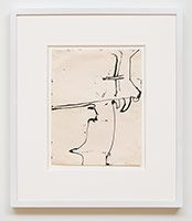 Richard Diebenkorn / 
Untitled (Albuquerque) (CR no. 741), 1950 / 
ink on paper / 
Paper: 11 x 8 1/2 in. (27.9 x 21.6 cm) / 
Framed: 19 x 18 1/4 in. (48.3 x 46.4 cm)