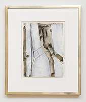 Richard Diebenkorn / 
Untitled (CR no. 4676), c. 1988-1992 / 
gouache, ink, and graphite on paper / 
Paper: 12 x 9 in. (30.5 x 22.9 cm) / 
Framed: 20 x 17 in. (50.8 x 43.2 cm)