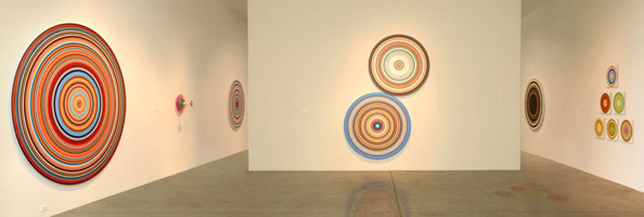 Installation photography, Don Suggs: Concentric  / 
 / 
The Patrimony/Matrimony series interprets iconic works of art, by both men(Patrimony) 
and women(Matrimony) artists, using a conceptual framework based on palette, 
composition and psychological force. In conceiving each work, Suggs first determines
the 