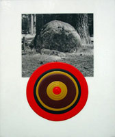 Don Suggs / 
Pacifier I-4, 1998 - 2004 / 
acrylic on gelatin silver print on board / 
9 7/8 x 7 7/8 in. (25.1 x 20 cm) 