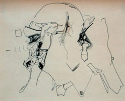 Don Suggs / 
Mao, 1972 / 
        ink on paper / 
        11 x 14 in. (27.9 x 35.6 cm)  / 
        Private collection 