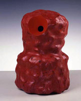 Ken Price / 
Ruby, 1994 / 
acrylic on fired ceramic / 
16 3/4 x 10 x 10 1/2 in (42.5 x 25.4 x 26.67 cm) / 
Private collection