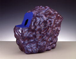 Ken Price / 
True Blue, 1994 / 
acrylic on fired ceramic / 
14 5/8 in (37.14 cm) high / 
Private collection