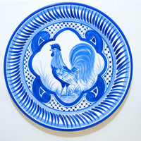 Eduardo Sarabia / 
History of the World 92, 2008 / 
hand painted ceramic plate / 
12.6 in. (32 cm)