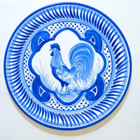 Eduardo Sarabia / 
History of the World 92, 2008 / 
hand painted ceramic plate / 
12.6 in. (32 cm)