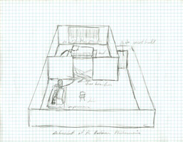 Drawing of installation for the Berliner Philharmonie