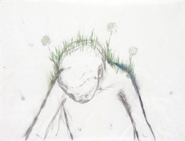 Enrique Martínez Celaya / 
The Grass, 2011 / 
watercolor on paper / 
25 x 33 1/4 in (63.5 x 84.5 cm)